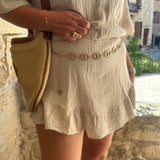 Combishort en gaze de coton beige 🇮🇹